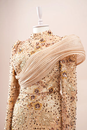 Zerra Tesettür Abiye - FioraofDress - tesettur - abiye - GOLD - 38 - hijab - evening - dress