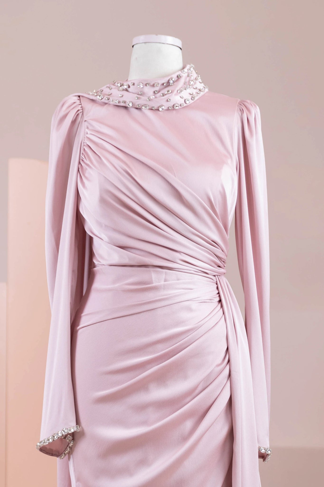 Ziri Tesettür Abiye - FioraofDress - tesettur - abiye - Pudra - 36 - hijab - evening - dress