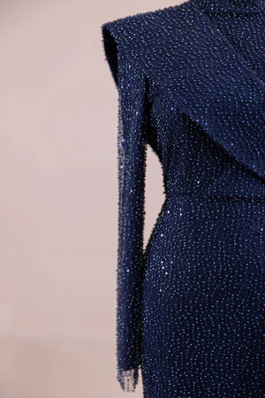 Ziva Tesettür Abiye - FioraofDress - tesettur - abiye - lacivert - 38 - hijab - evening - dress